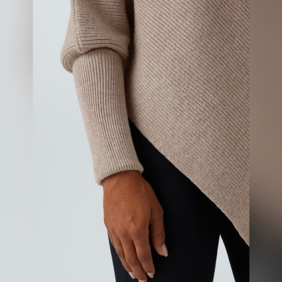 HALARA Taupe Women's Poncho Sweater - Picture 7 of 10